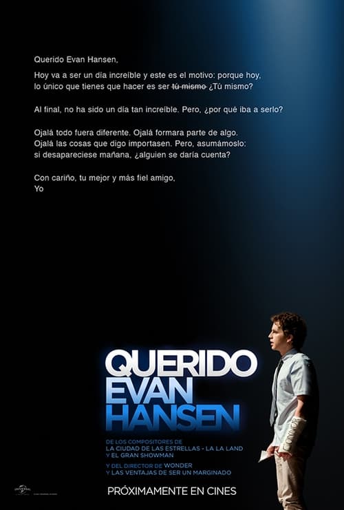 Cartel de la película Querido Evan Hansen