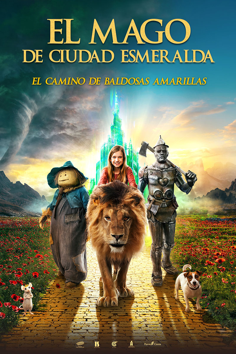Cartel de la película El Mago de Ciudad Esmeralda. El camino de baldosas amarillas