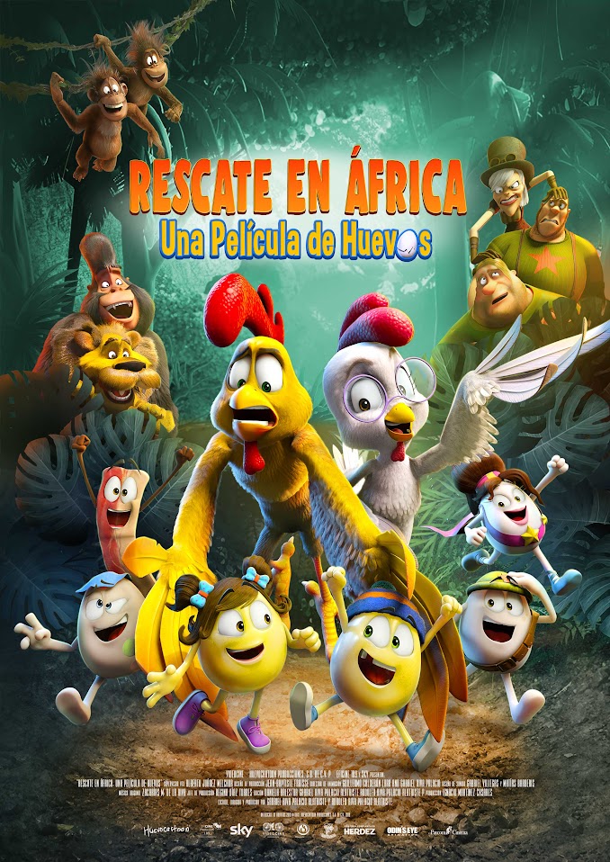 Cartel de la película Rescate en África. Una película de huevos