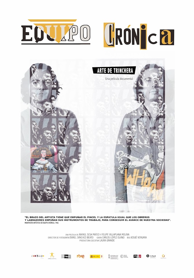Cartel de la película Equipo Crónica. Arte de trinchera
