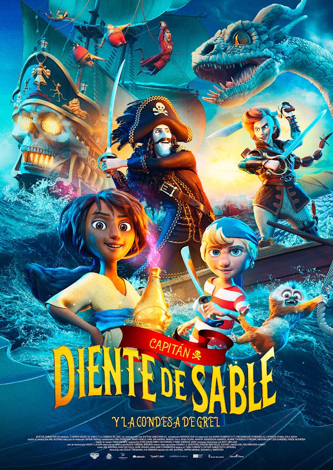 Cartel de la película Capitán Diente de Sable y la condesa de Grel
