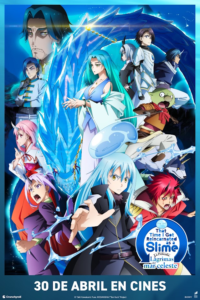 Cartel de la película That Time I Got Reincarnated as a Slime. La película: Lágrimas del mar celeste