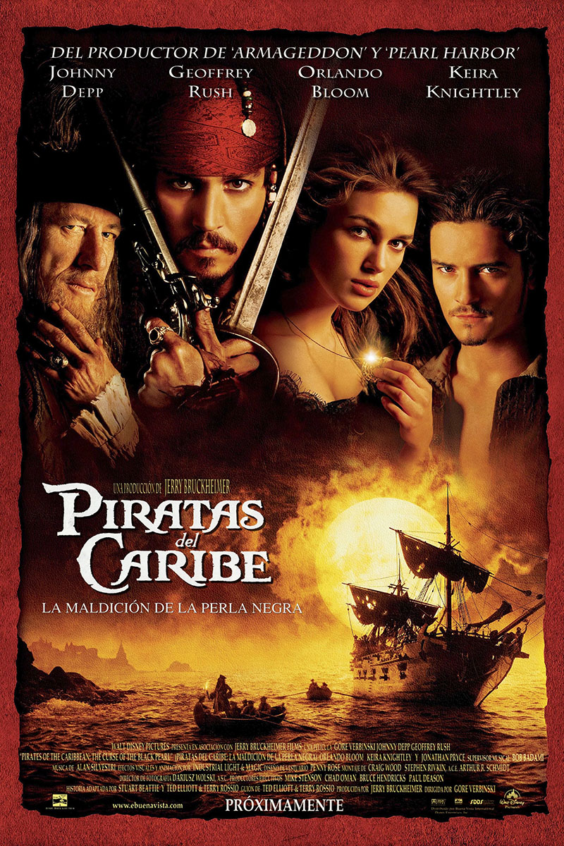 Cartel de la película Piratas del Caribe: La maldición de la Perla Negra