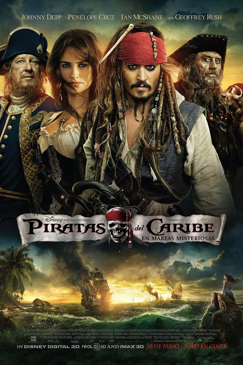 Cartel de la película Piratas del Caribe: En mareas misteriosas