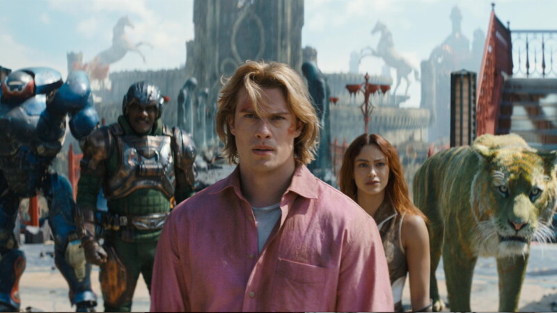 Idris Elba, Kristen Wiig, Tom Wilton, Nicholas Galitzine, y Camila Mendes en He-Man y los Masters del Universo (2026)