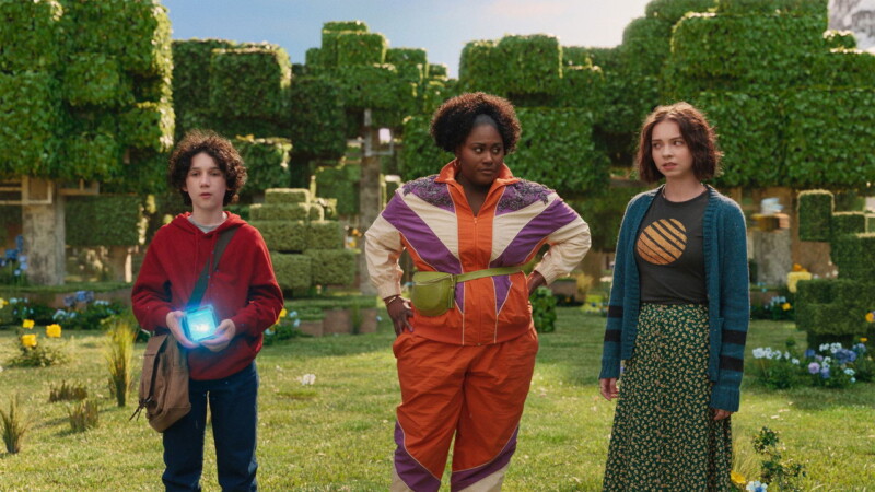 Emma Myers, Danielle Brooks, y Sebastian Hansen en Una película de Minecraft (2025)