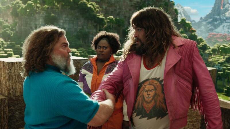 Jack Black, Jason Momoa, y Danielle Brooks en Una película de Minecraft (2025)