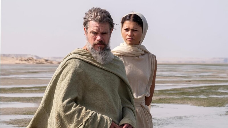Matt Damon y Zendaya en La Odisea (2026)
